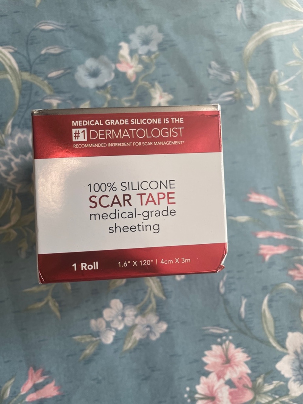 100% Silicone Scar Tape Sheeting - Red/White